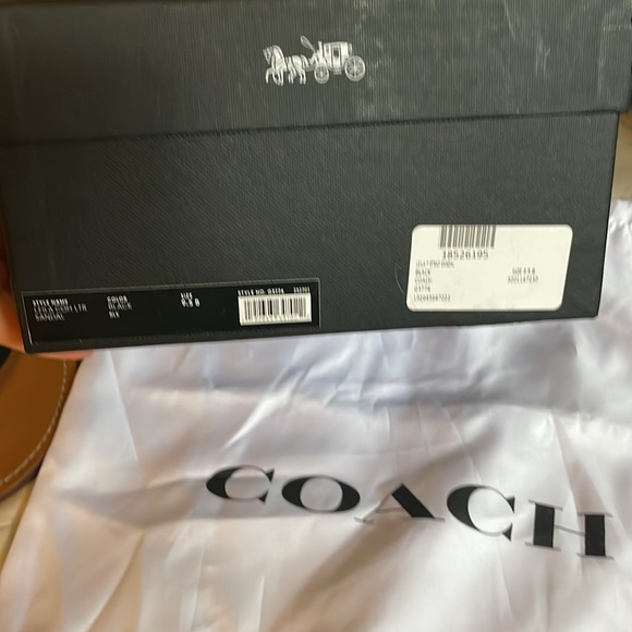 Flat coach flip flop sandals with dust bag and box leather 9.5 - Picture 3 of 9